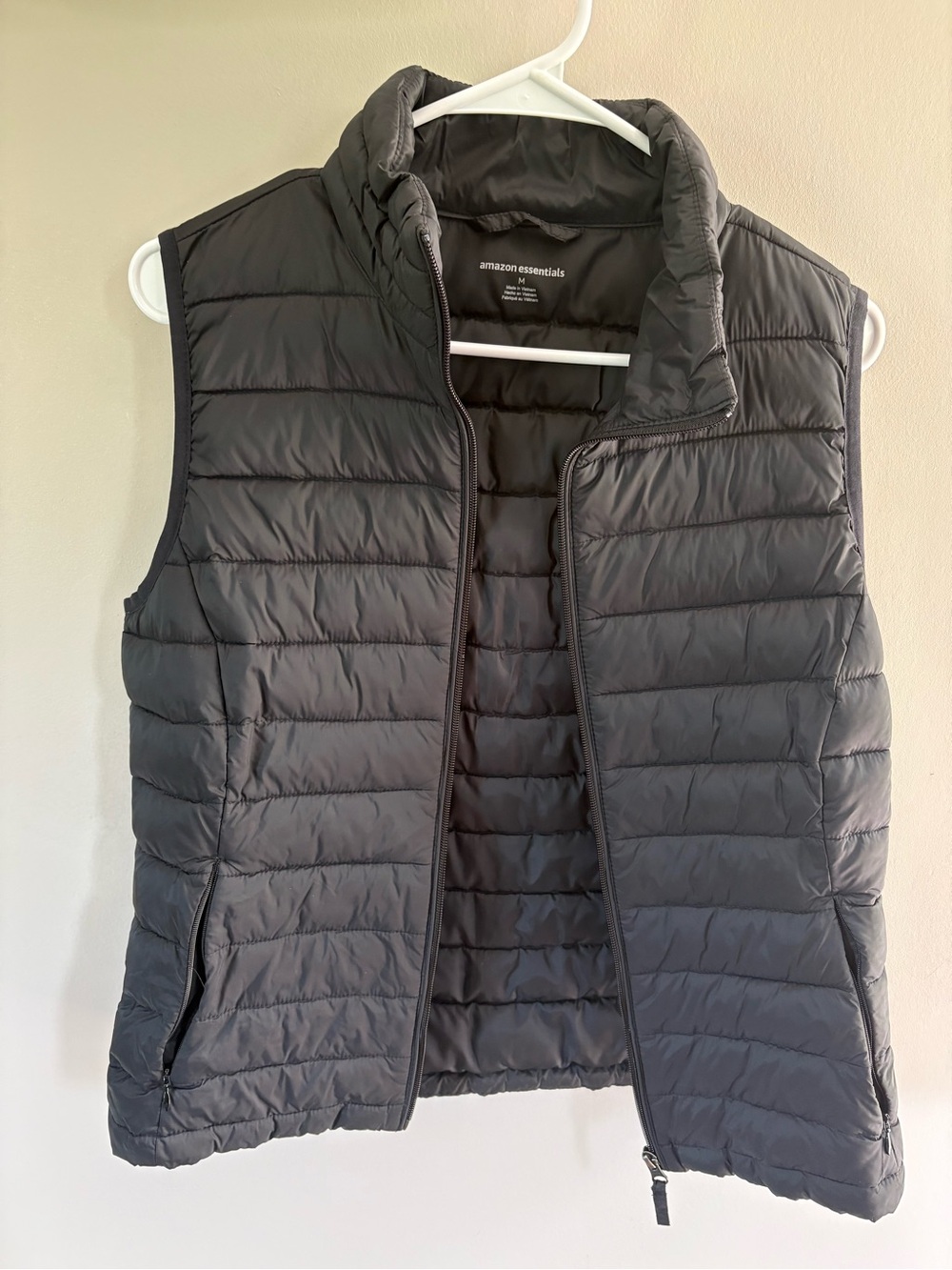 Amazon Essentials women’s  Charcoal Quilted Puffer Vest